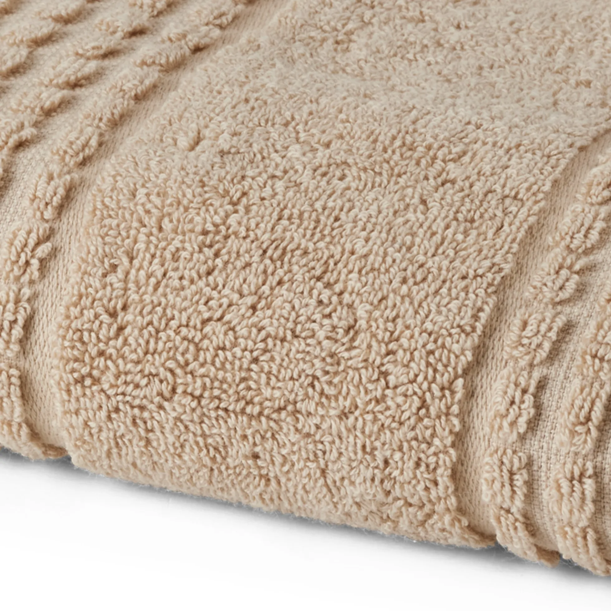 JUNA håndklæde - 100% økologisk bomuld - Badehåndklæde 70x140 cm - Check sand