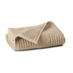 JUNA håndklæde - 100% økologisk bomuld - 50x100 cm - Check sand