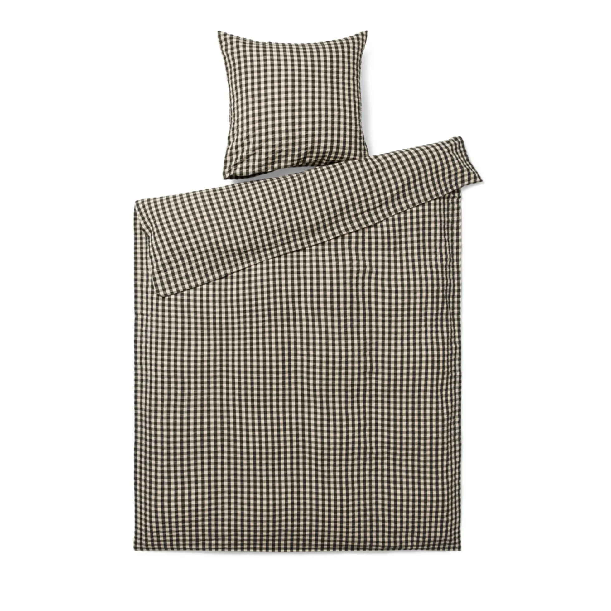 JUNA sengetøj 140x220 cm - 100% økologisk bomuld - Bæk&Bølge sort