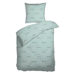 Junior sengetøj 100x140 cm - 100% økologisk bomuldssatin - Mintgrøn med pandaer