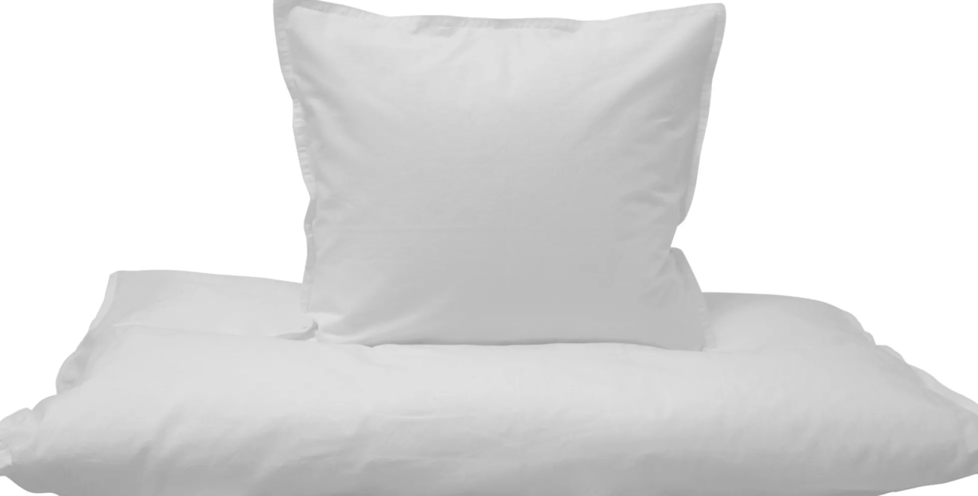 Junior sengetøj 100x140 cm - 100% økologisk bomuld - Ensfarvet grå