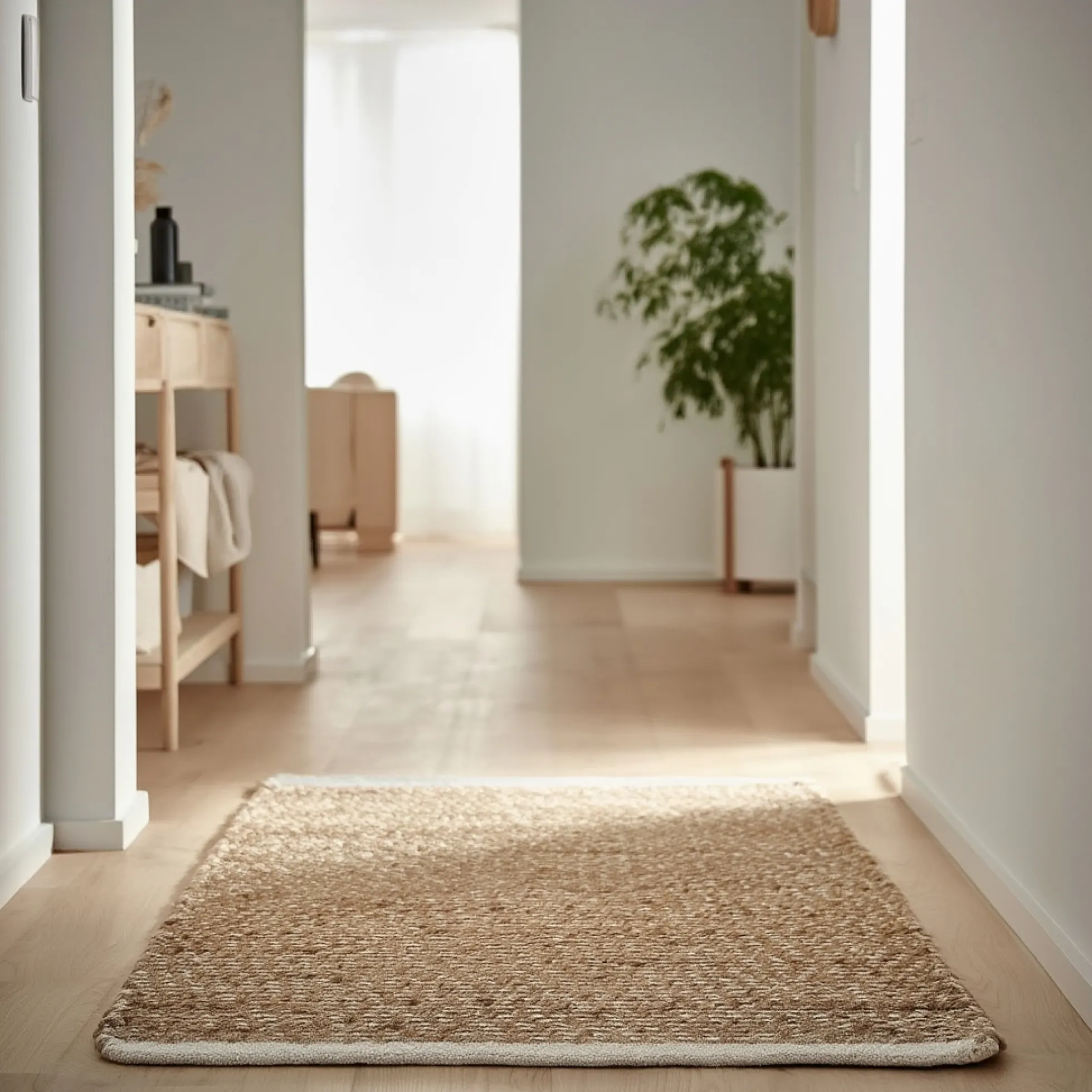 Jute tæppe - Naturfarvet - Stort gulvtæppe - 140x200 cm - Nordstrand Home