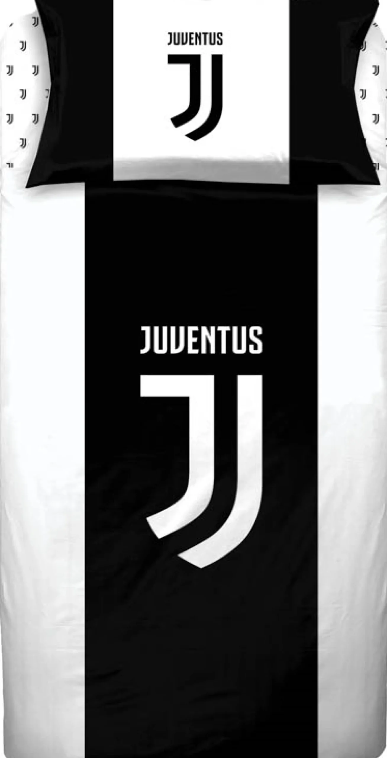 Juventus sengetøj - 100% bomuld - Børnesengetøj 140x200 cm - Fodbold sengetøj med logo