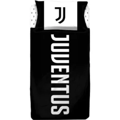 Juventus sengetøj - 100% bomuld - Børnesengetøj 140x200 cm - Fodbold sengetøj