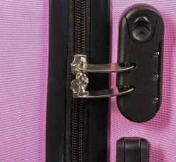 Kabinekuffert - Hardcase letvægt kuffert med 4 hjul - Diamant lyserød