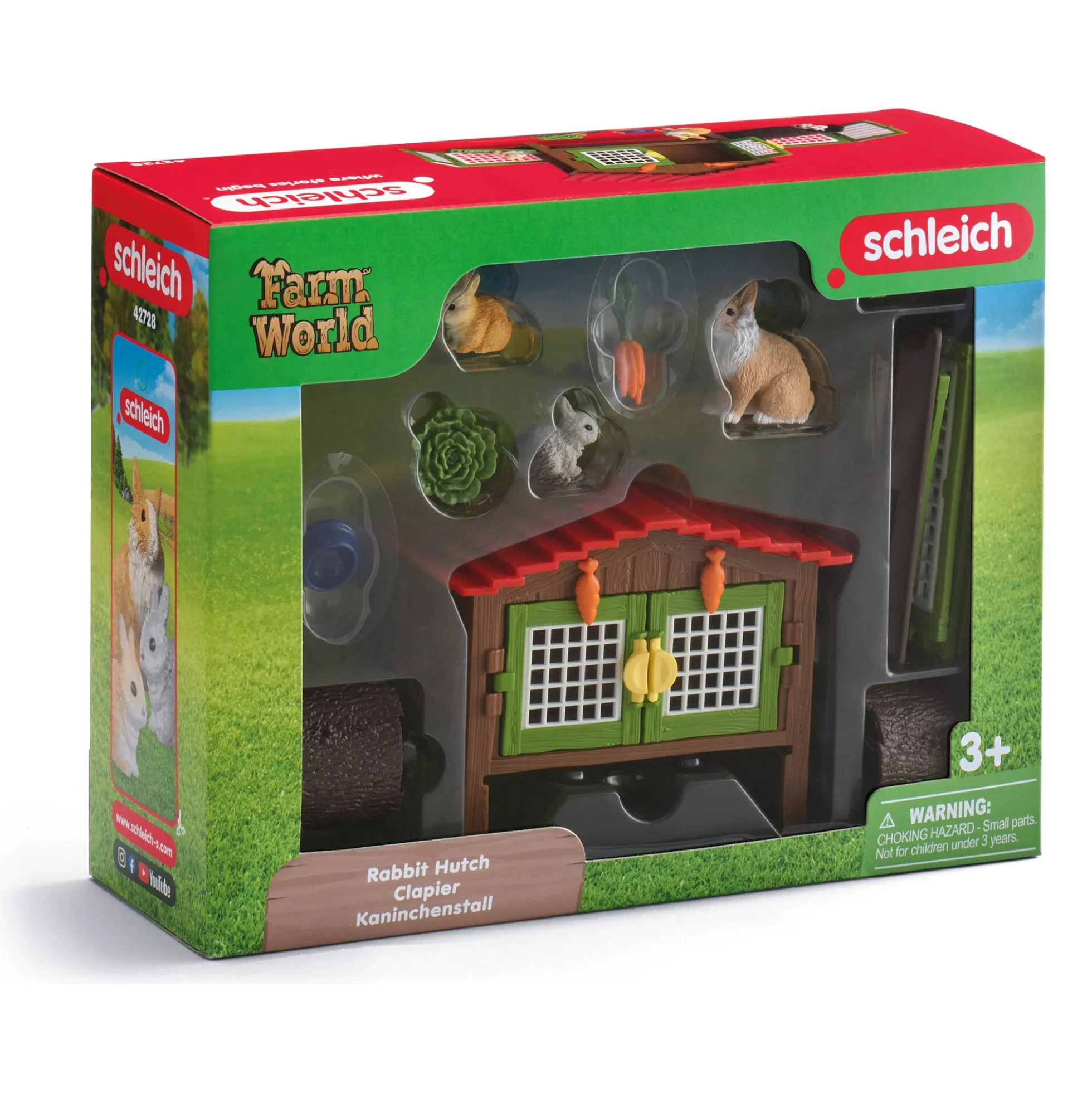 Kaninbur med 3 kaniner - 42728 - Schleich Farm World