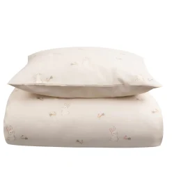Kanin sengetøj - 100% bomuld - Junior sengetøj 100x140 cm - Beige