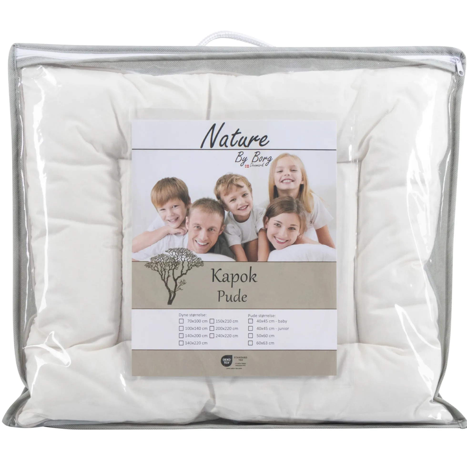 Kapok babypude - Økologisk og allergivenlig lav pude - 40x45 cm - Nature By Borg