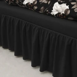 Kappelagen 160x200 cm - 100% blødt bomulds lagen - Sort sengekappe by Nordstrand Home