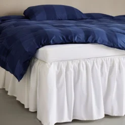 Kappelagen 160x200 cm - 100% blødt bomulds lagen - Hvidt sengekappe by Nordstrand Home