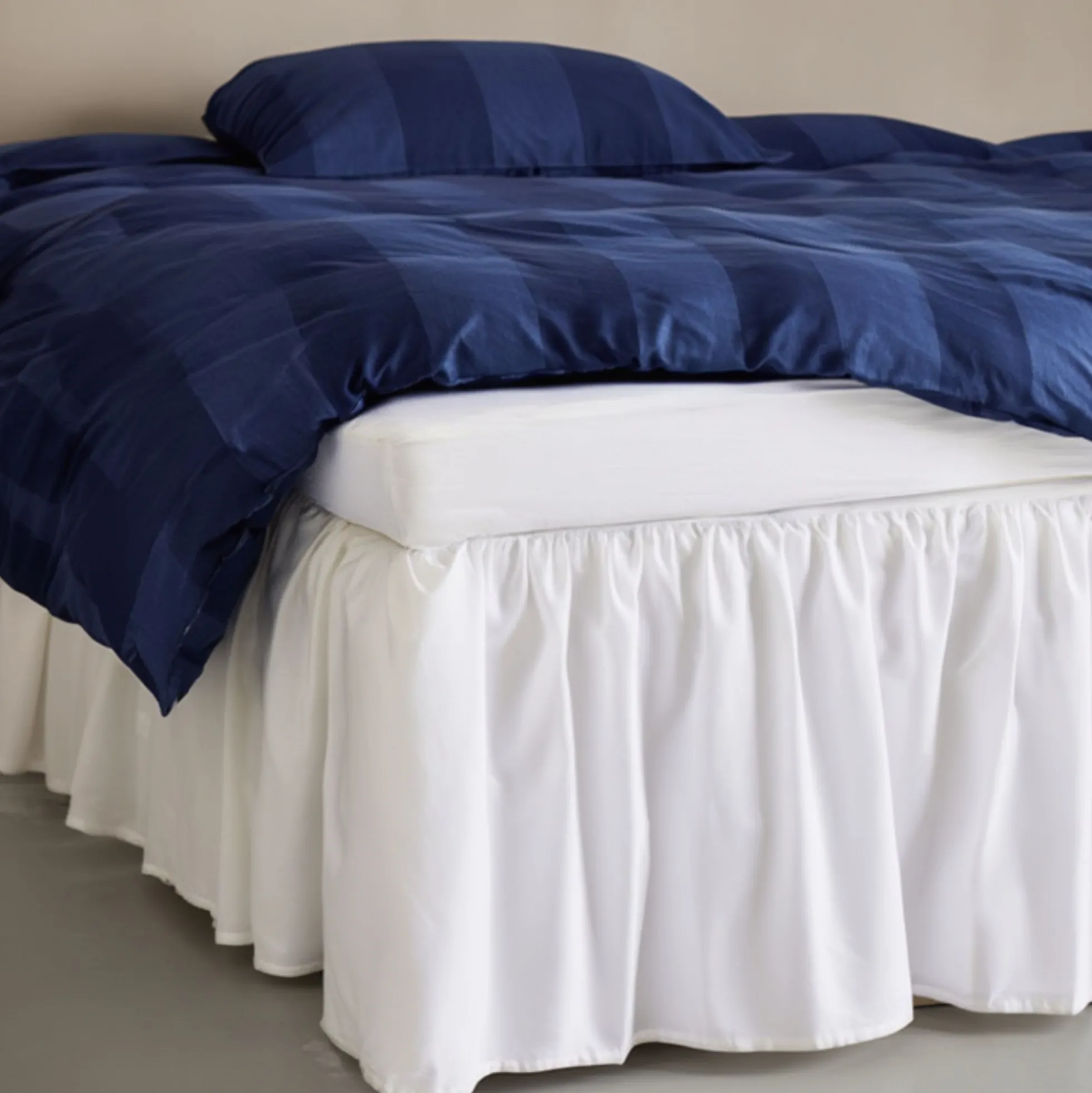 Kappelagen 160x200 cm - 100% blødt bomulds lagen - Hvidt sengekappe by Nordstrand Home