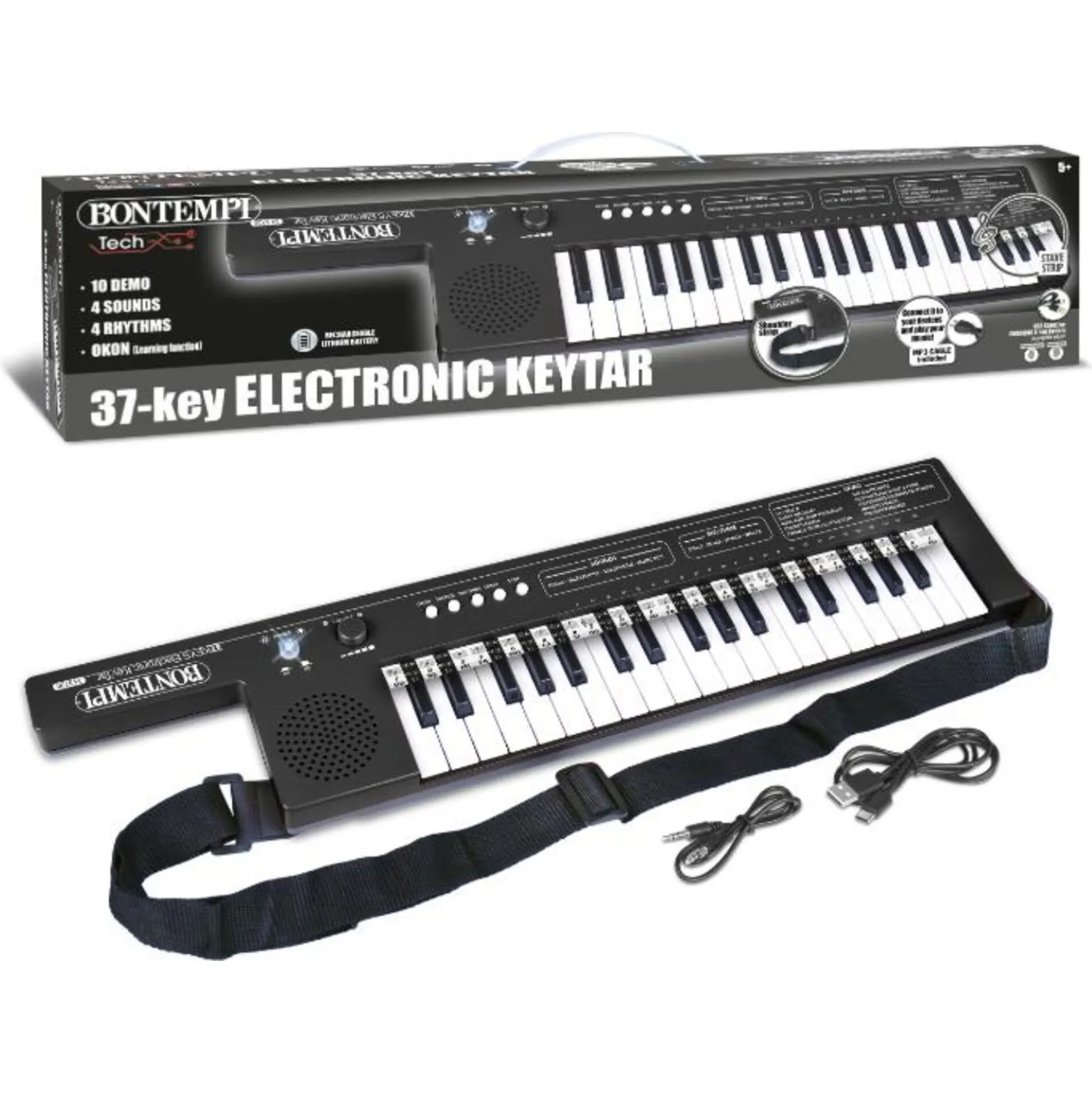 Keytar med 37 tangenter og skulderrem til børn - Bontempi musiklegetøj