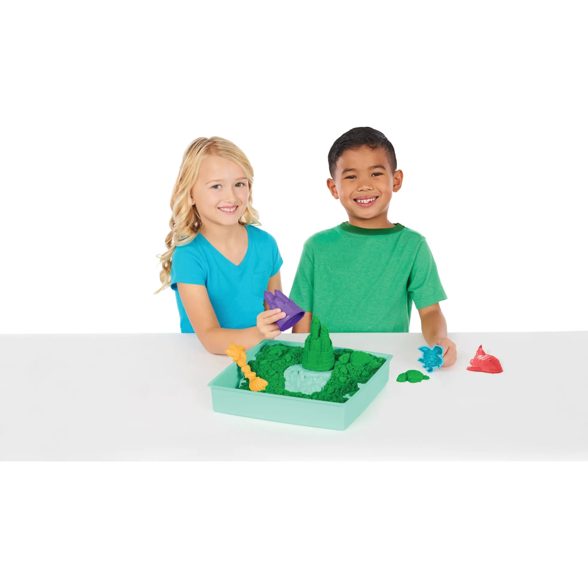 Kinetic Sand sandkassesæt grøn – 450 g