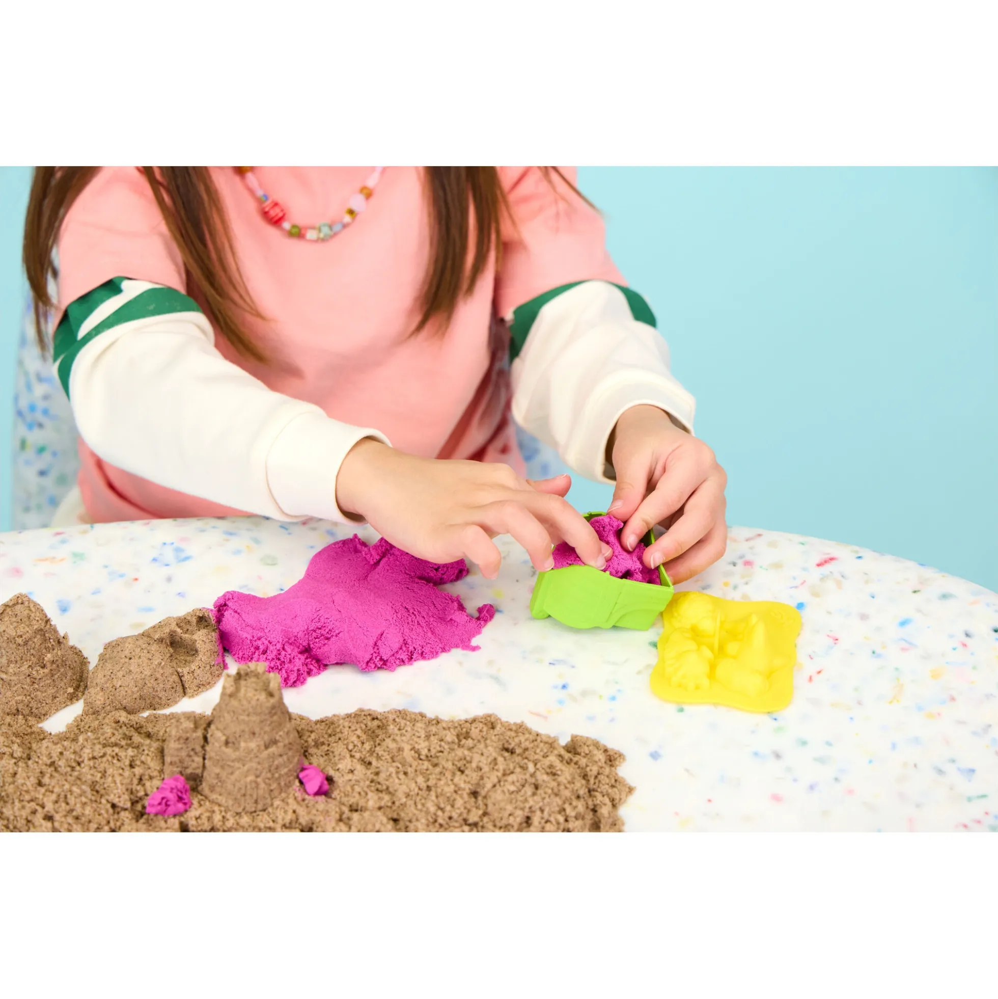 Kinetic Sand Sandy Shore legesæt – 450 g