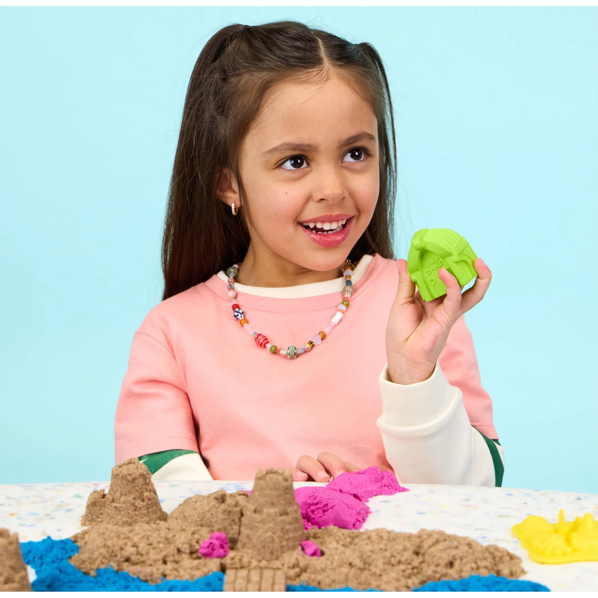 Kinetic Sand Sandy Shore legesæt – 450 g