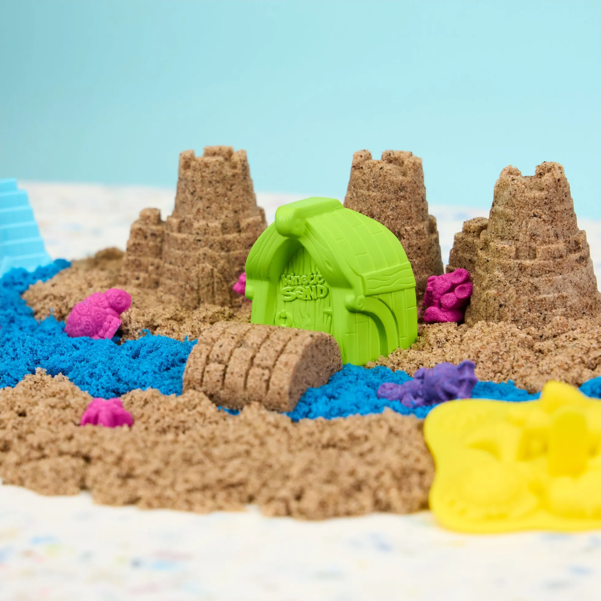 Kinetic Sand Sandy Shore legesæt – 450 g