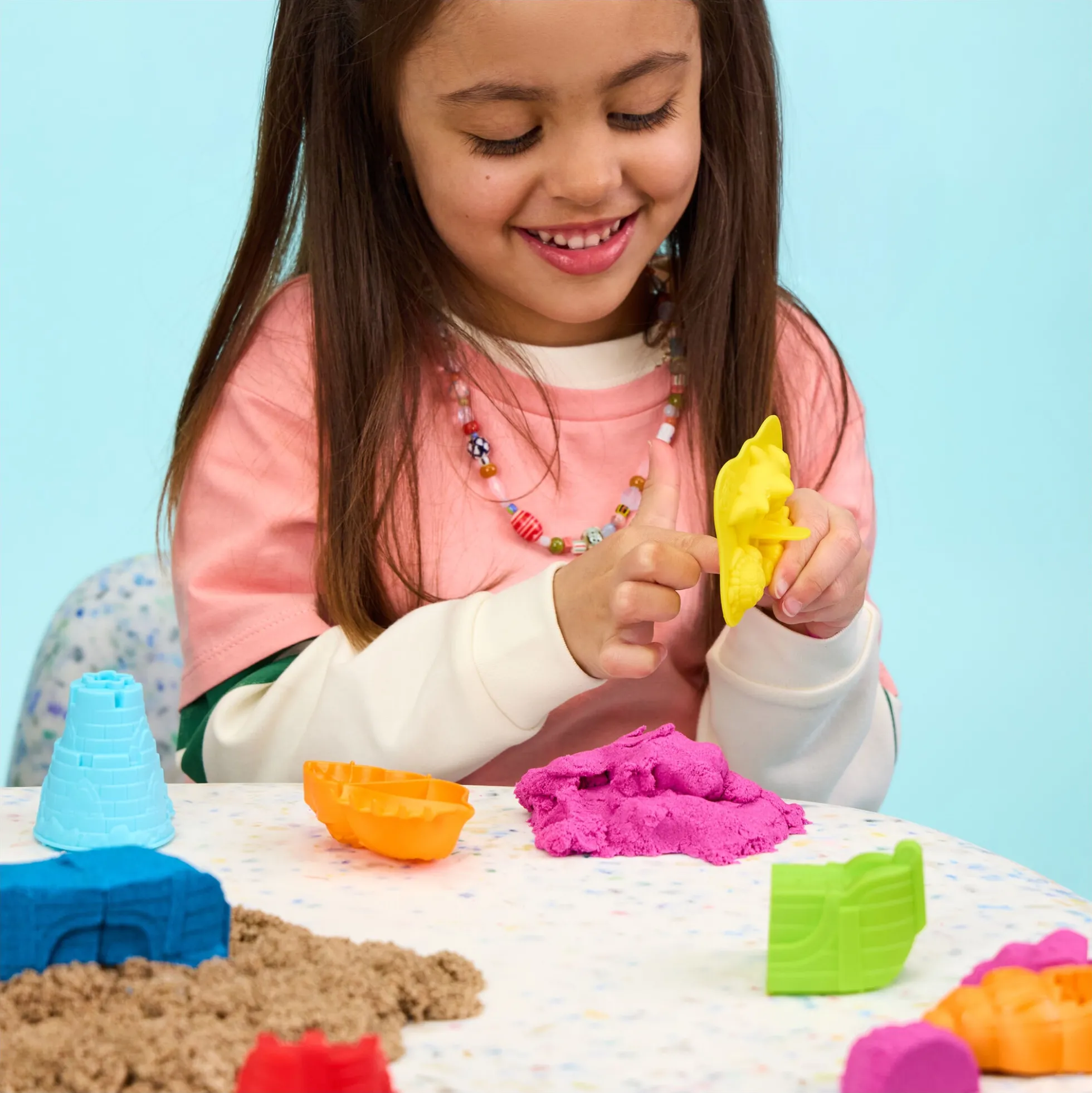 Kinetic Sand Sandy Shore legesæt – 450 g