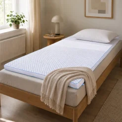 Kølende H-split topmadras - 160x200 cm 5 cm høj - 5 zoner - Memoryskum topmadras - SLEEP TECH by Borg