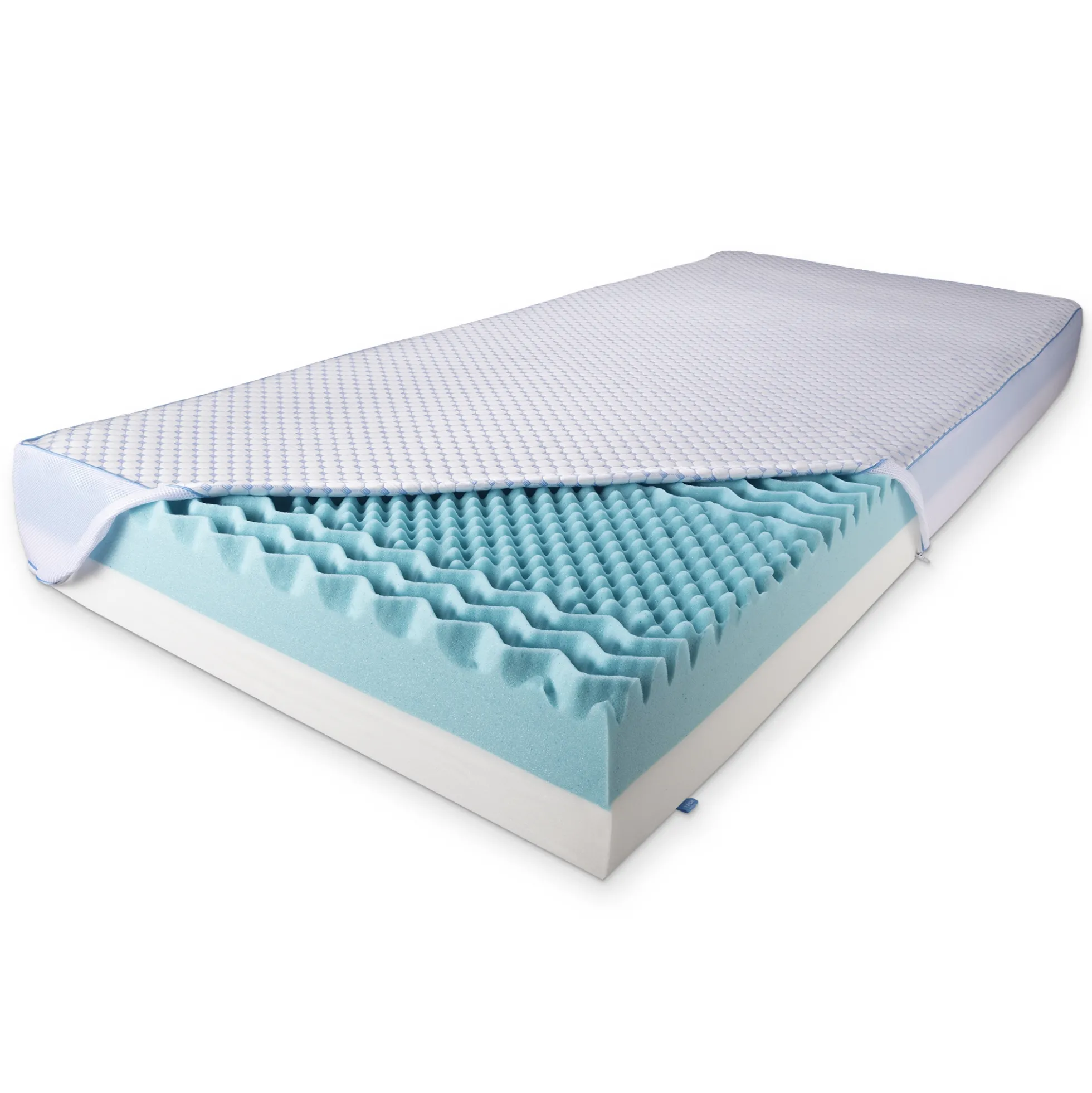 Kølende madras 90x210 - Højde 18 cm - Luksus skummadras med kølende memoryskum - 7 zoner - SLEEP TECH by Borg