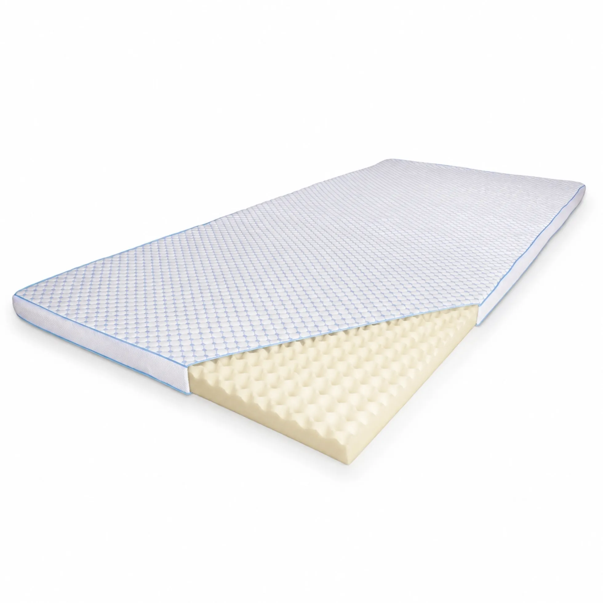 Kølende U-split topmadras - 160x200 cm 5 cm høj - 5 zoner - Memoryskum topmadras - SLEEP TECH by Borg