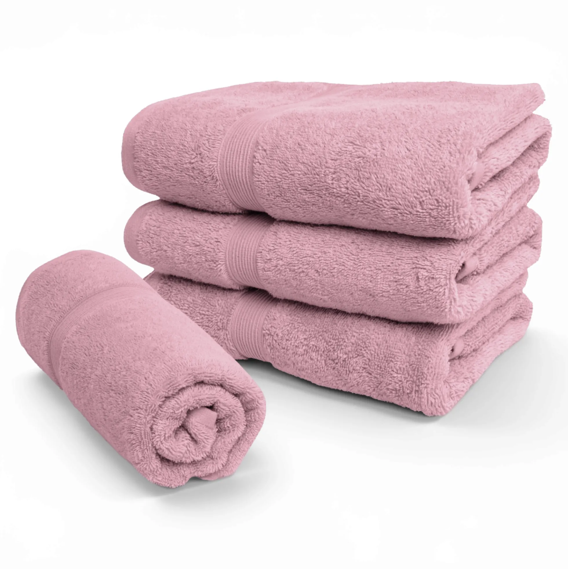 Økologisk håndklæde - 100% GOTS-certificeret bomuld - Gæstehåndklæde 40x60 cm - Rosa