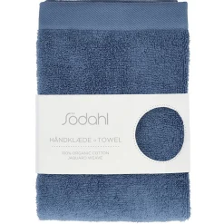 Økologisk håndklæde - 100% økologisk bomuld - Håndklæde blå 50x100 cm - Södahl Organic Comfort - Linen blue