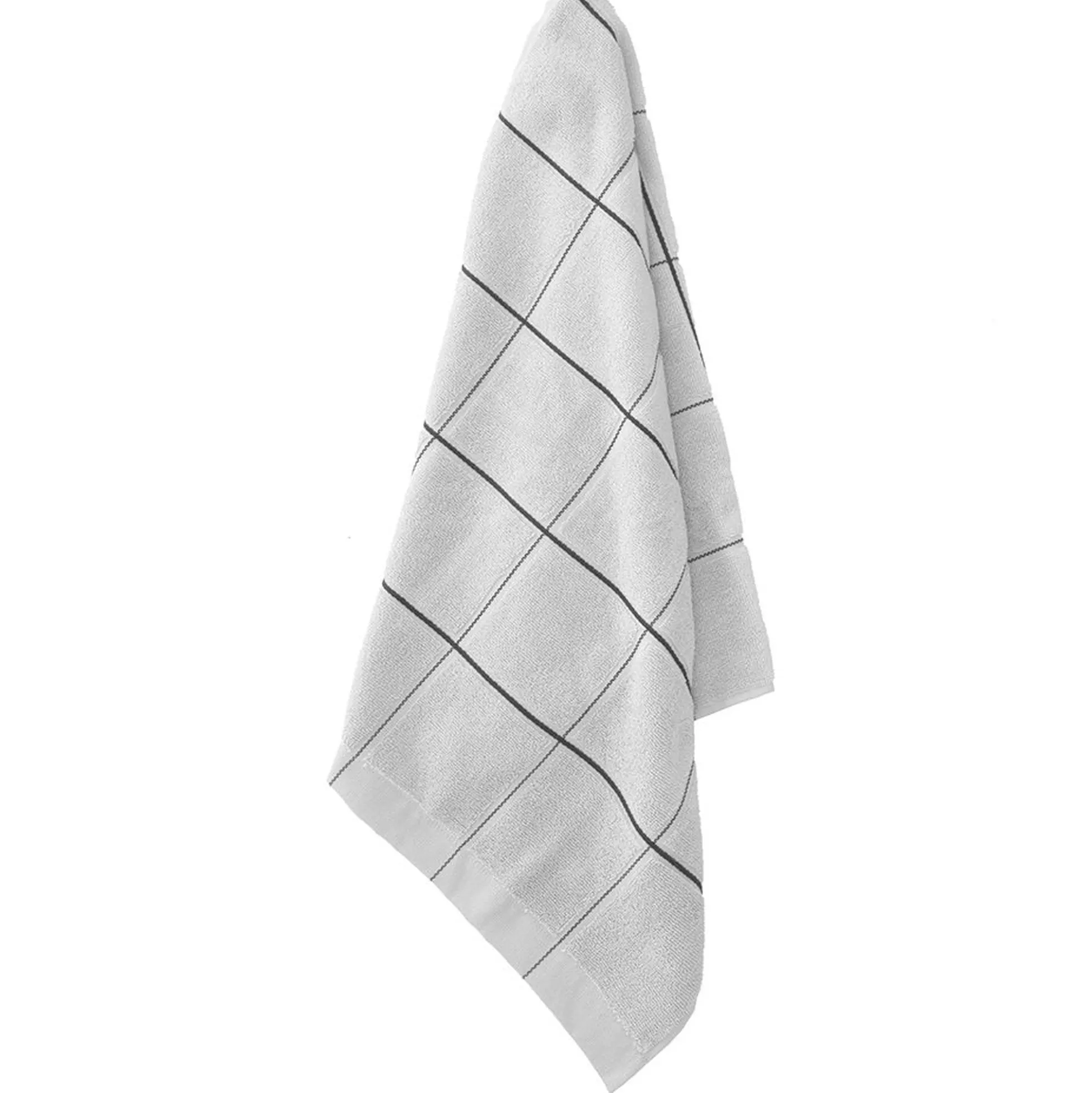 Økologisk håndklæde - 100% økologisk bomuld - Håndklæde 50x100 cm - Södahl Vista - Grå ternet