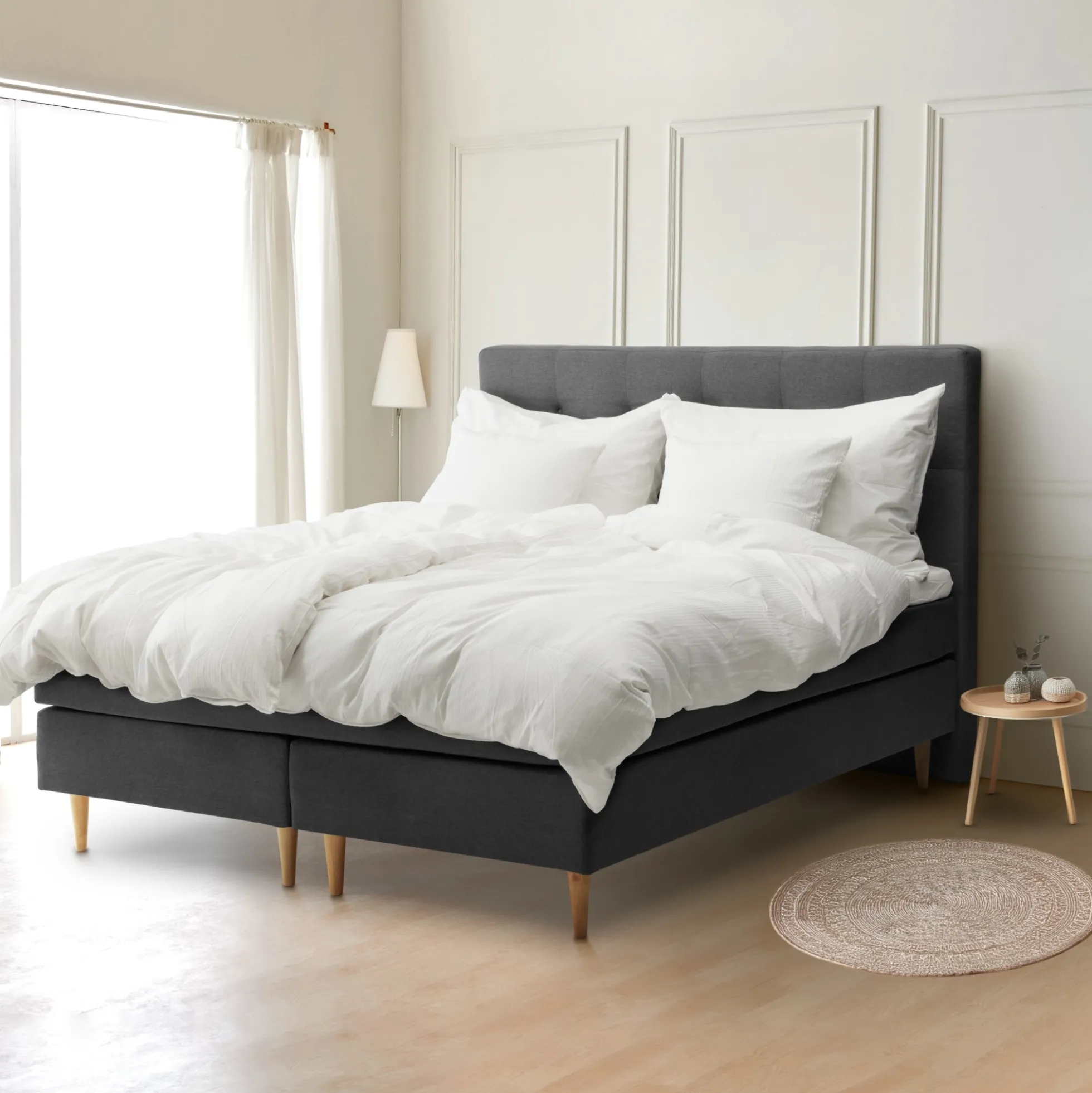 Kontinentalseng 160x200 cm - Favorit Luksus - Ergonomisk dobbeltseng - Nordstrand Home
