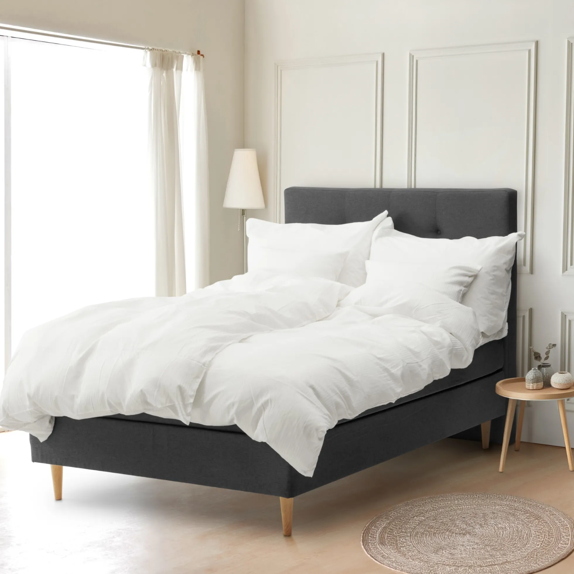 Kontinentalseng 140x200 cm - Favorit Luksus - Ergonomisk halvandenmandsseng - Nordstrand Home