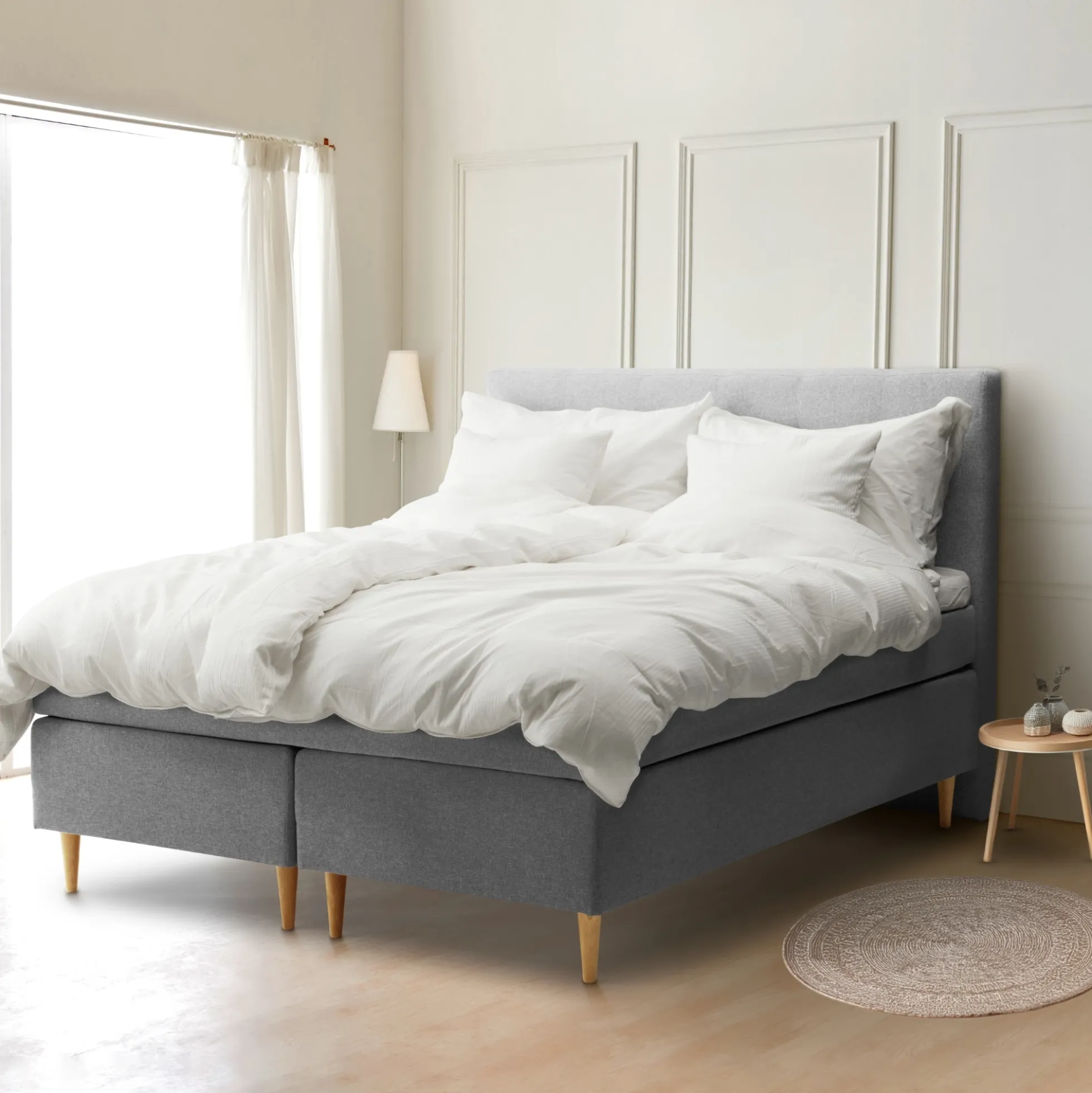 Kontinentalseng 180x200 cm - Prestige luksus - Dobbeltseng med ekstra fjedring - Nordstrand Home