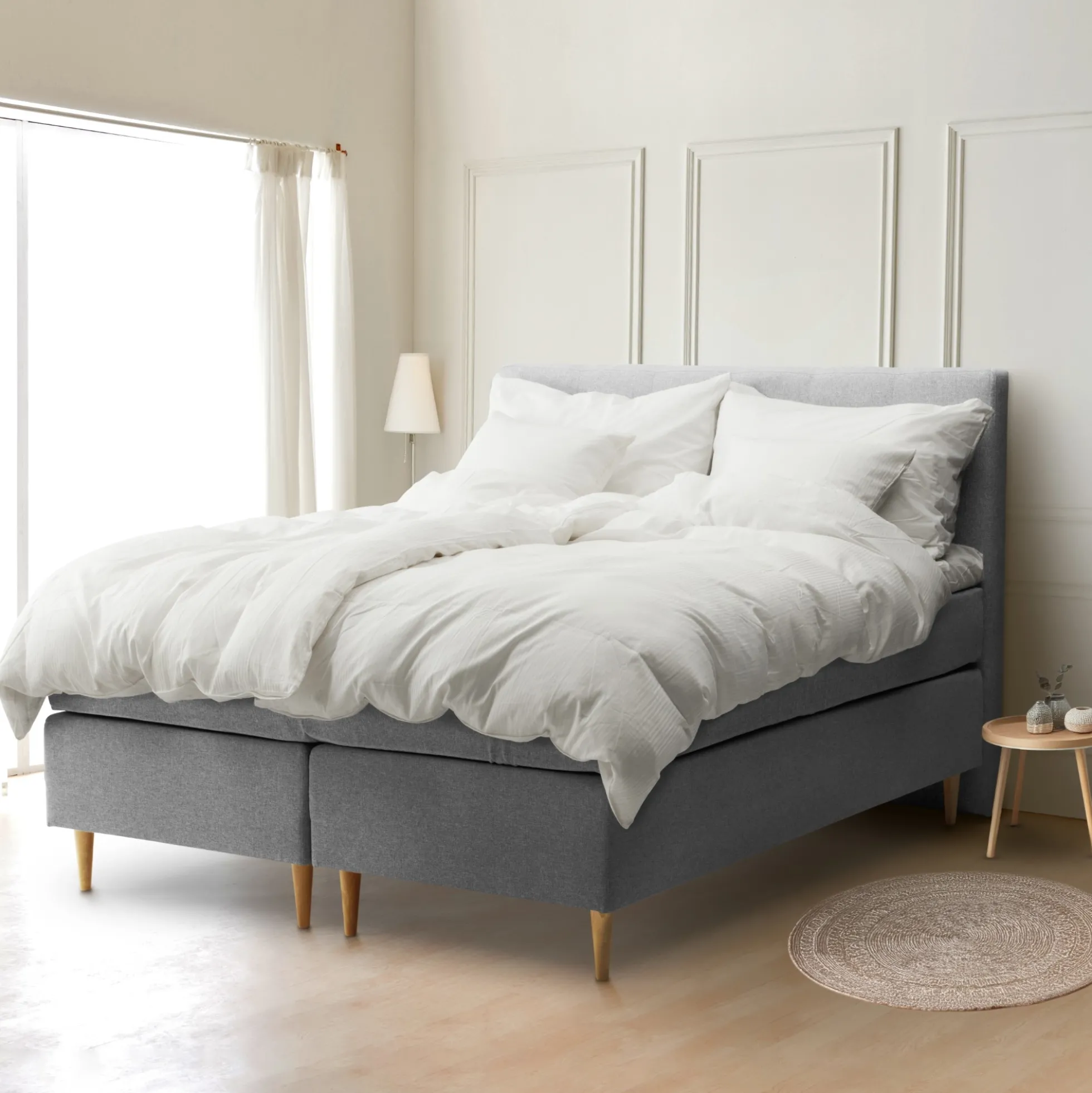 Kontinentalseng 160x200 cm - Prestige Deluxe - Luksus 7 zoners dobbeltseng - AFHENTNINGS TILBUD