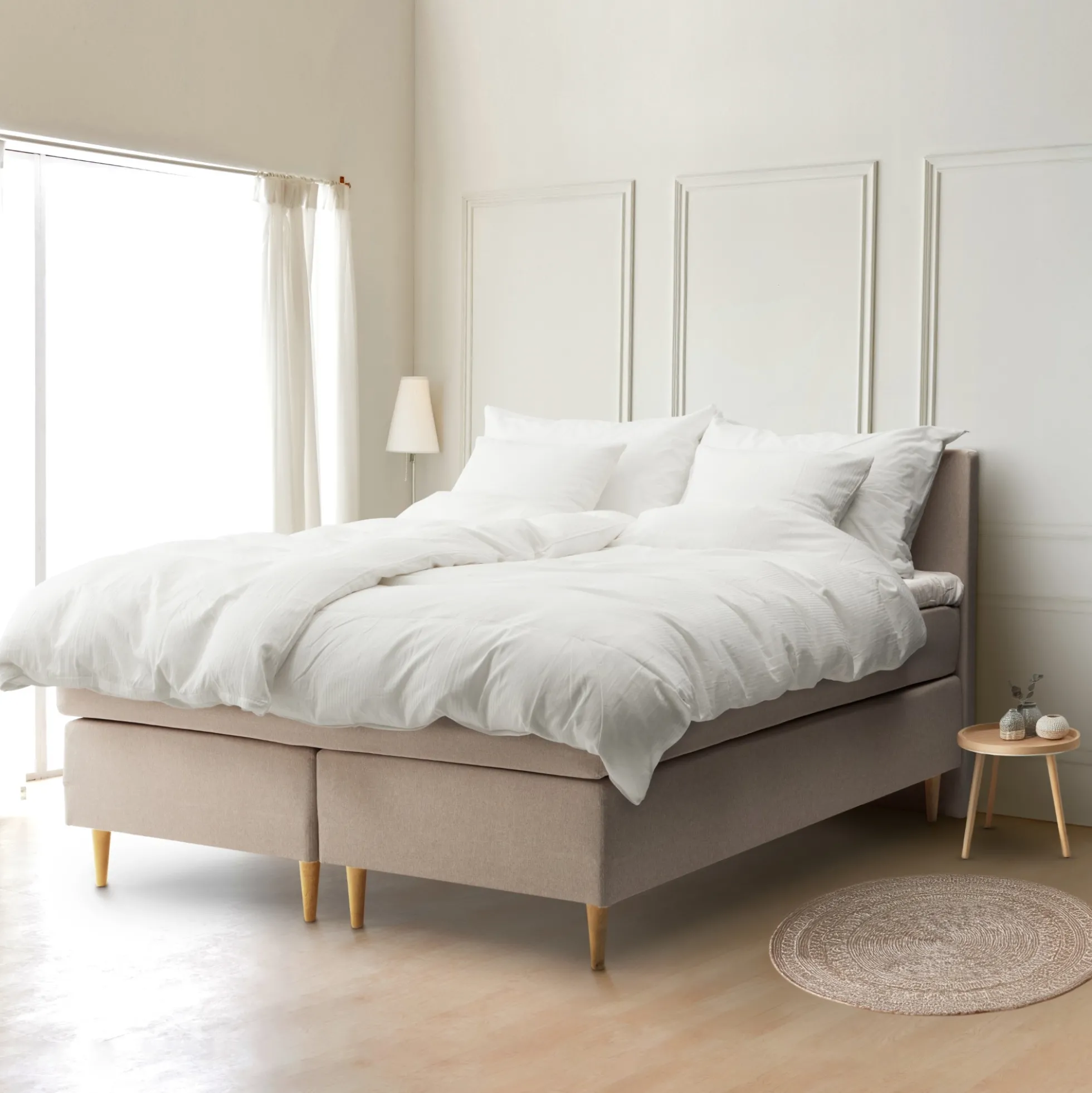 Kontinentalseng 160x200 cm - Prestige Deluxe - Luksus 7 zoners dobbeltseng - AFHENTNINGS TILBUD
