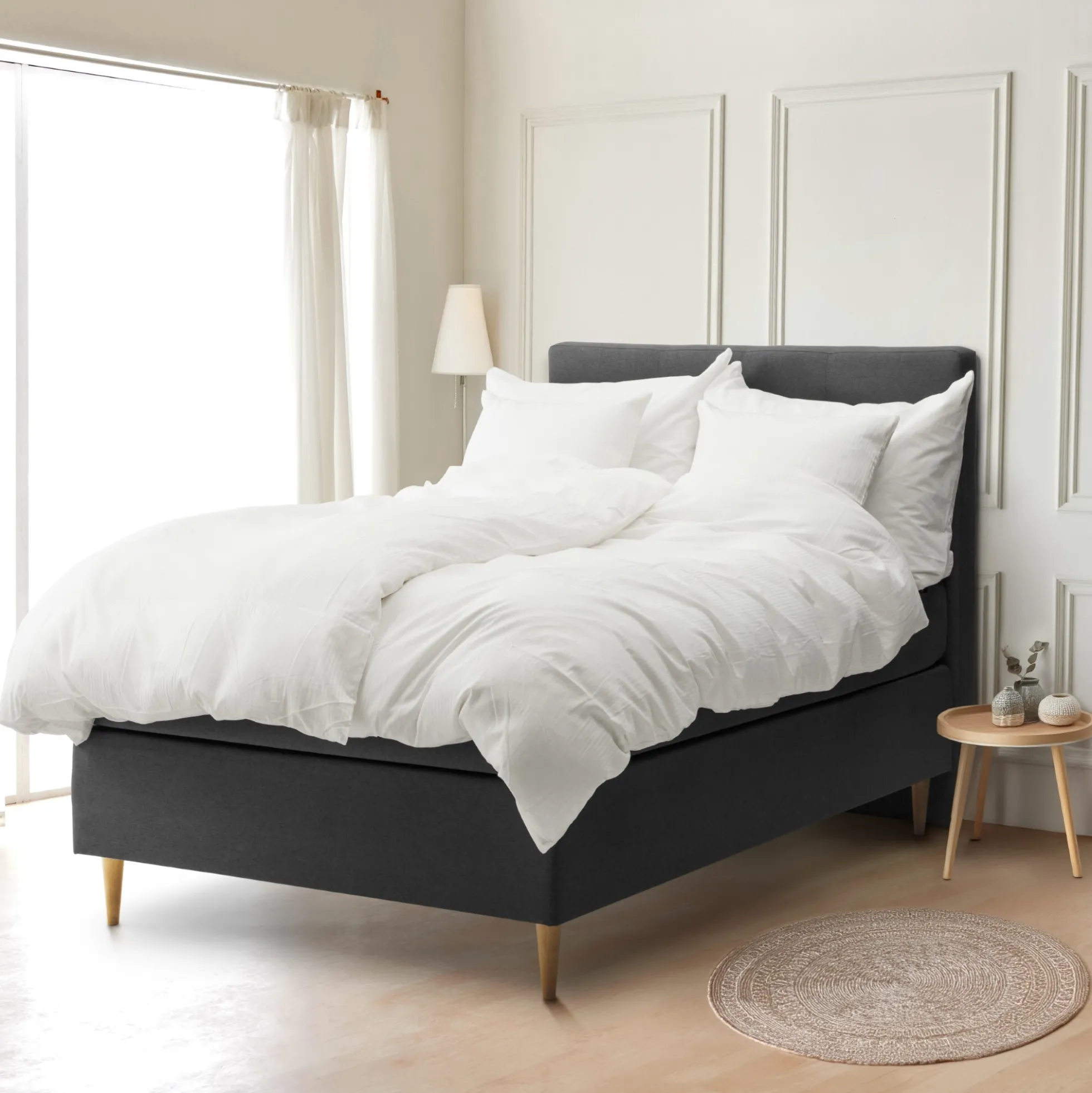 Kontinentalseng 140x200 cm - Prestige Deluxe - Luksus 7 zoners halvandenmandsseng - Nordstrand Home