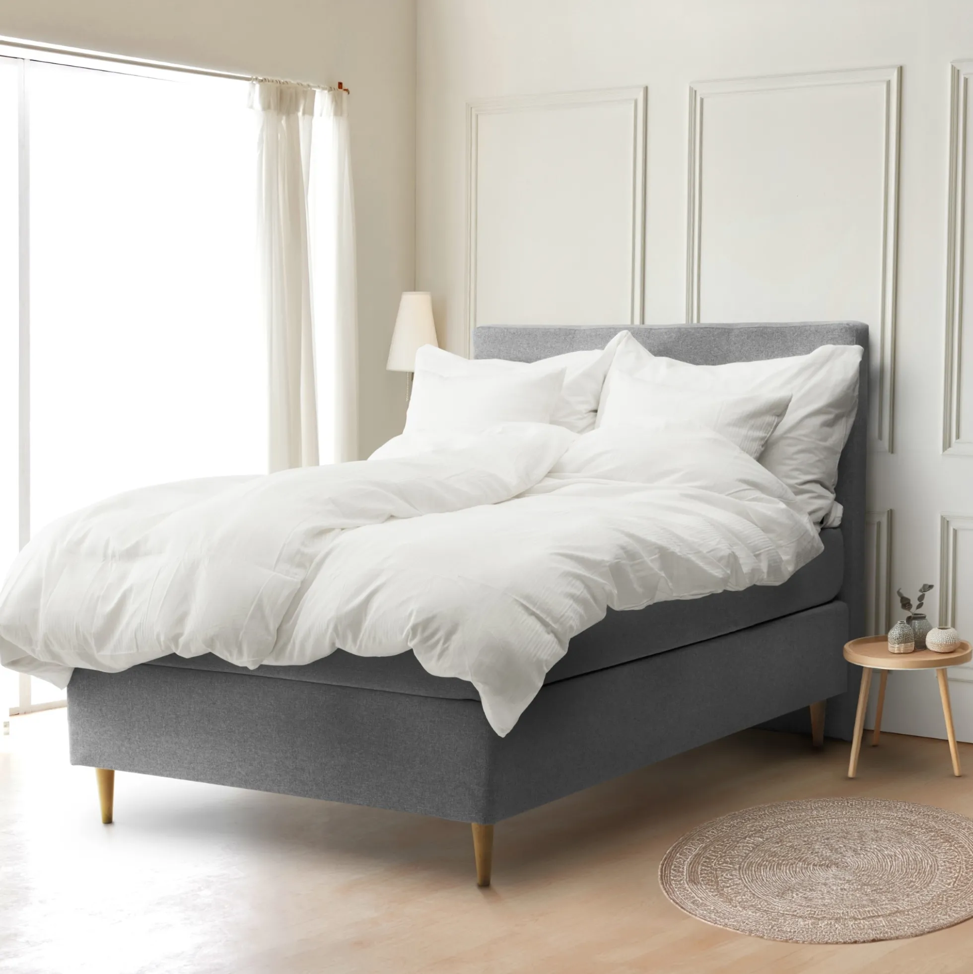 Kontinentalseng 140x200 cm - Prestige Deluxe - Luksus 7 zoners halvandenmandsseng - Nordstrand Home