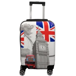 Kuffert - Hardcase kuffert - Str. Medium - Kuffert med motiv - City of London - Eksklusiv letvægt rejsekuffert