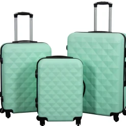 Kuffert tilbud - Sæt 3 stk. - Eksklusivt hardcase kuffertsæt tilbud - Diamant Turkis