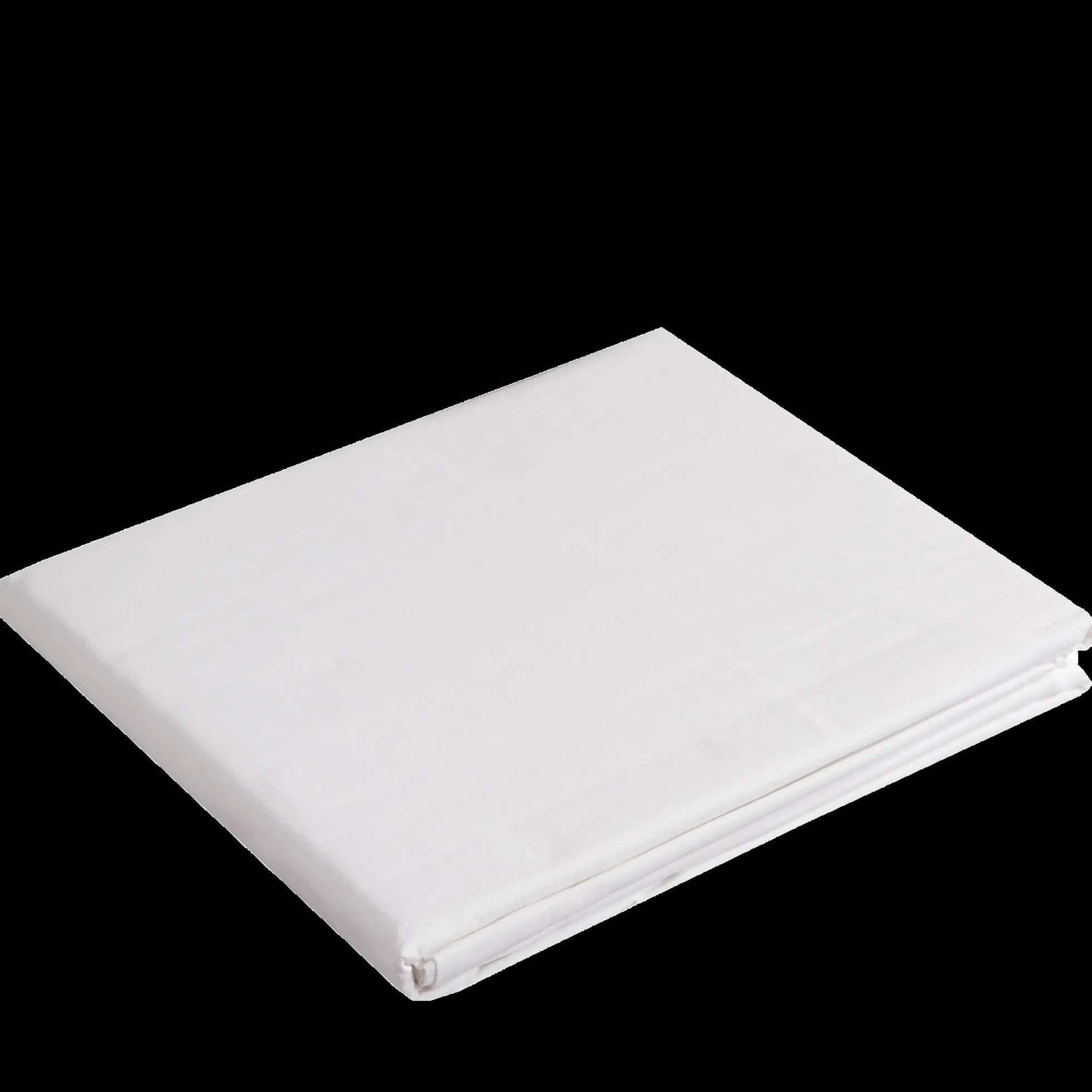 Kuvertlagen med H-split 180x210 cm - 100% bomuldssatin - Splitlængde 65 cm - Hvidt lagen til topmadras - Borås Cotton Cloud satin lagen