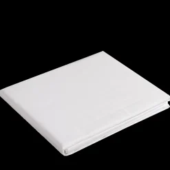 Kuvertlagen med U-split 210x210 cm - 100% bomuldssatin - Splitlængde 90 cm - Hvidt lagen til topmadras - Borås Cotton Cloud satin lagen
