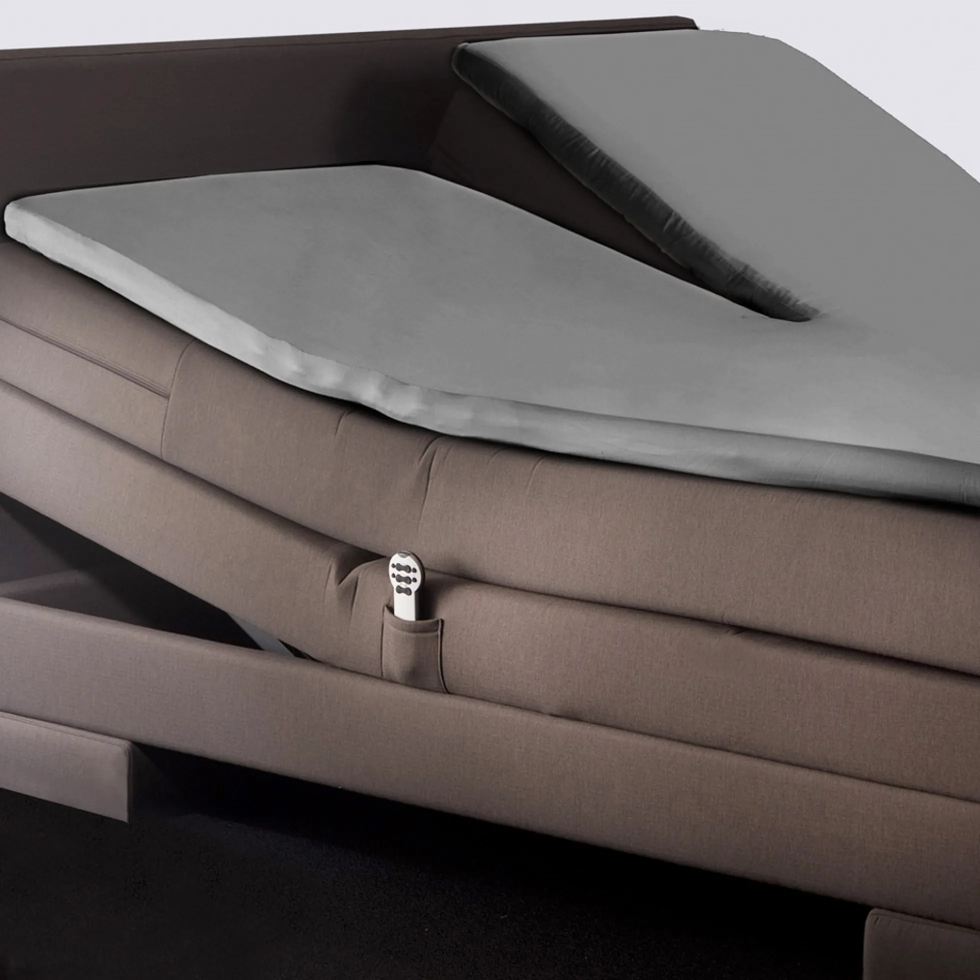 Kuvertlagen med U-split - 200x210 cm - Splitlængde 90 cm - Grå - 100% Bomuldssatin - Borås Cotton