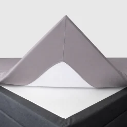 Kuvertlagen 180x200 cm - 100% blød bomuld - Højde 8 cm - Antracit gråt lagen til topmadras by Nordstrand Home