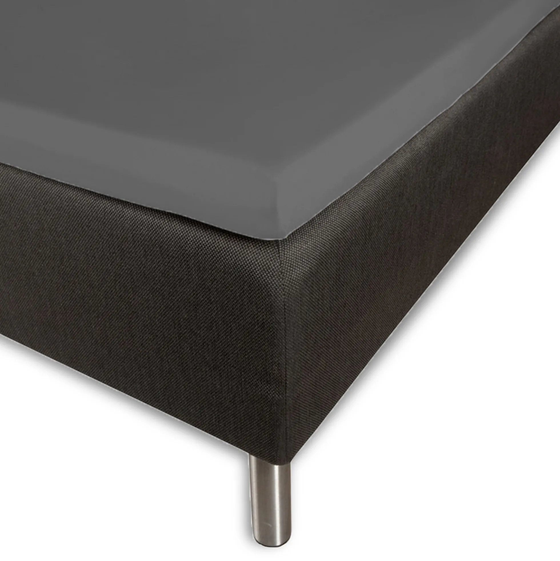 Kuvertlagen 90x200 cm - 100% blød bomuld - Højde 8 cm - Antracit gråt lagen til topmadras by Nordstrand Home