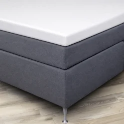 Kuvertlagen 90x200x8 cm - 100% Økologisk bomuldssatin - Hvid - GOTS certificeret lagen til topmadras