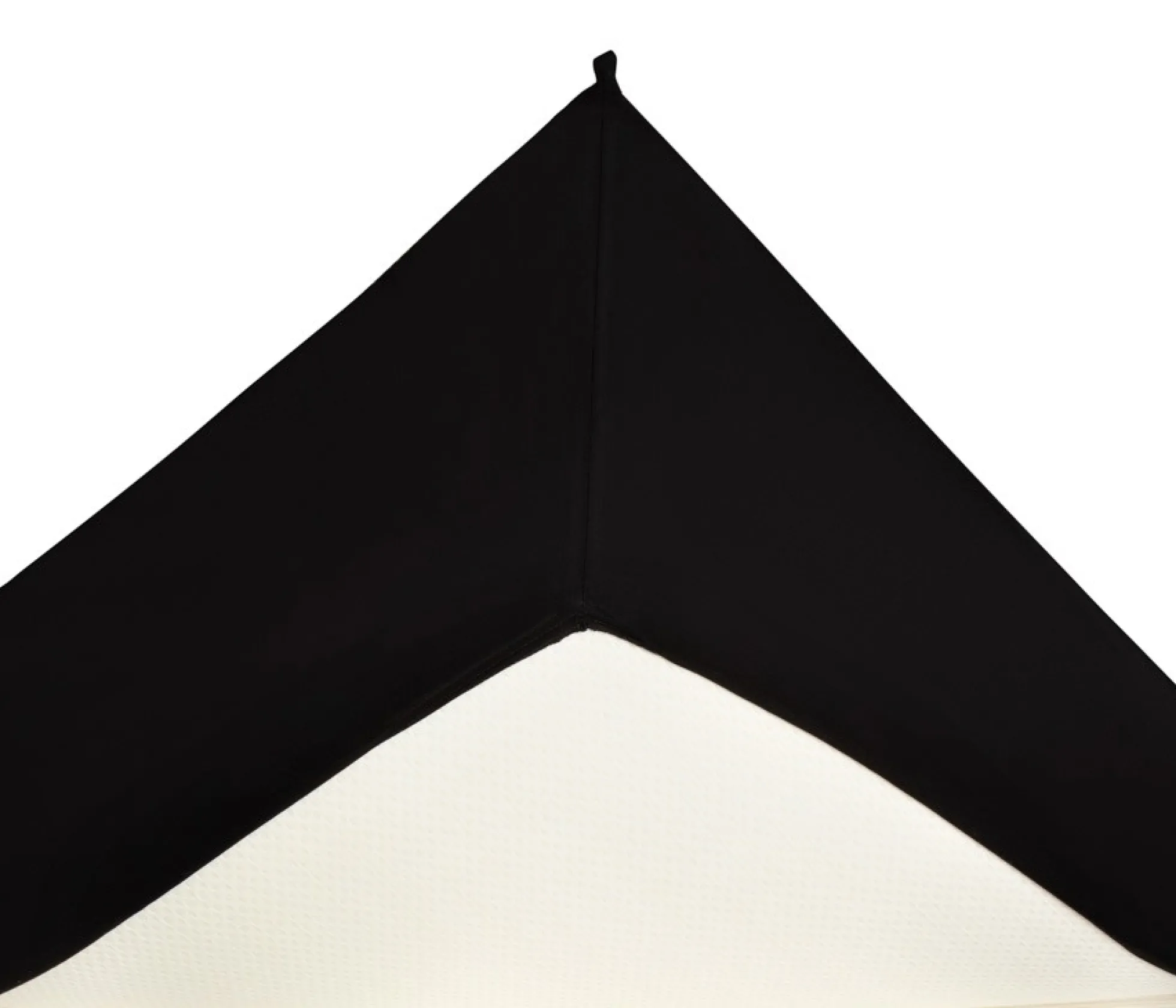 Kuvertlagen 200x200x8 cm - Sort - 100% Bomuldssatin - Lagen til topmadras