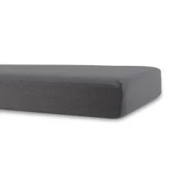 Lagen til barnevogn - 36x98 cm - Antracitgråt stræklagen - 100% Bomuld - Faconlagen til barnevognsmadras