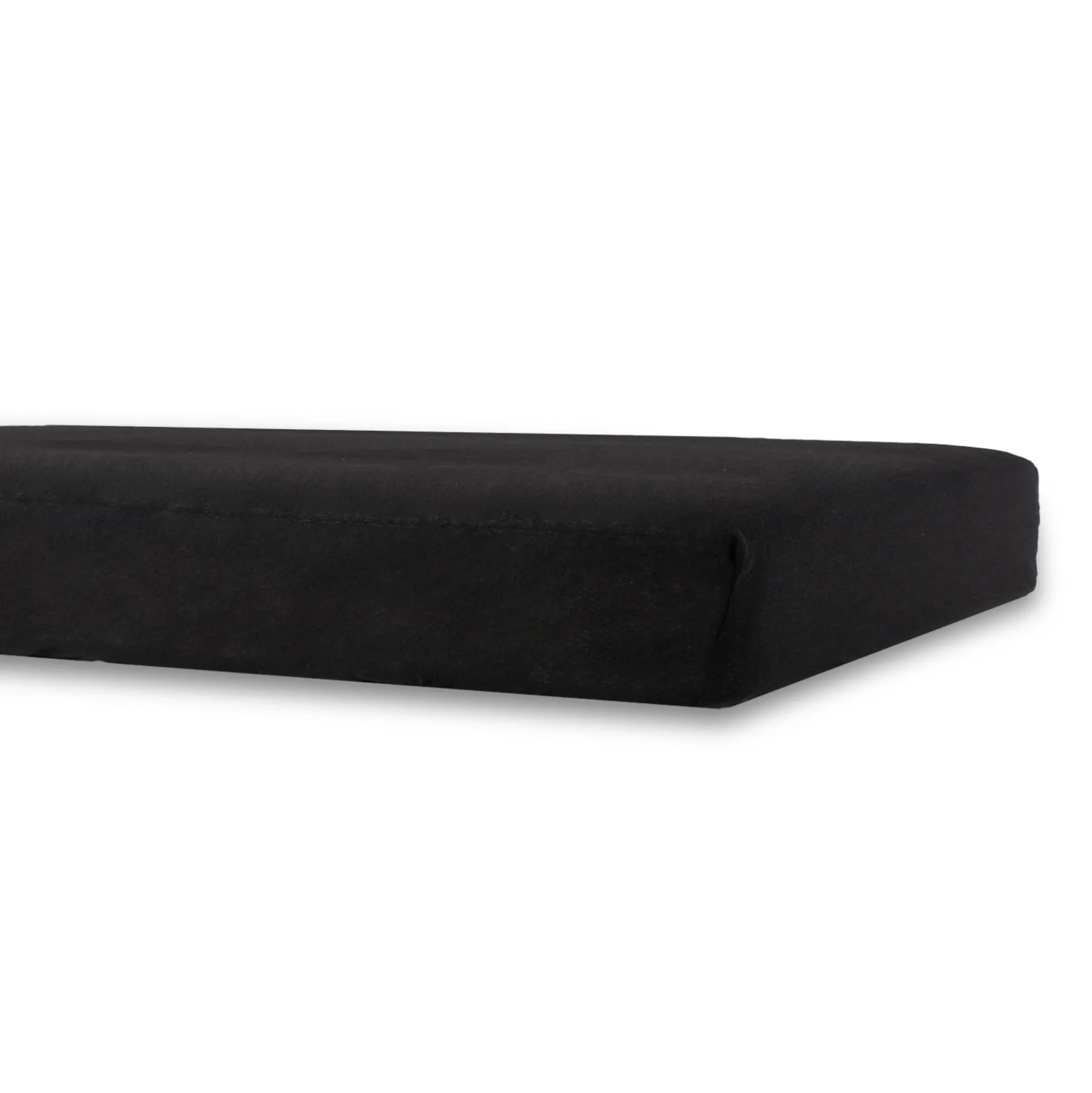 Lagen til barnevogn - 36x98 cm - Sort stræklagen - 100% Bomuld - Faconlagen til barnevognsmadras