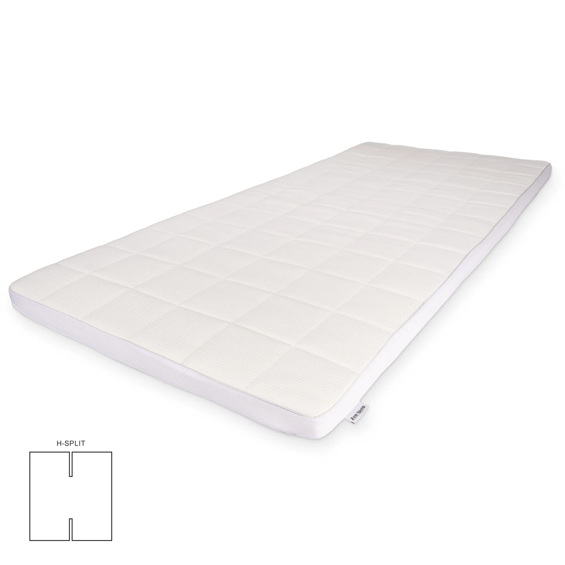 Latex H-split topmadras - 180x200 cm - 5 cm høj - Latex & naturlatex - Zen sleep topmadras til elevationsseng