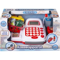 Legekasseapparat med scanner, mikrofon og butikstilbehør - 20 dele