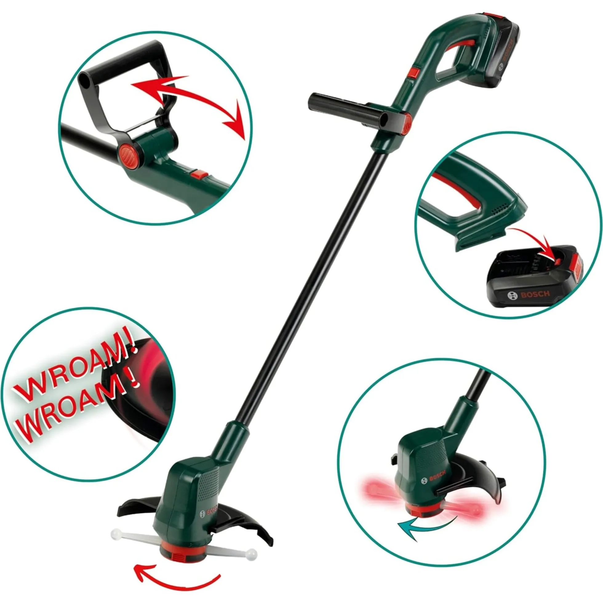 Legetøjskantklipper med lys og lyd - 80 cm - Bosch legetøjsværktøj