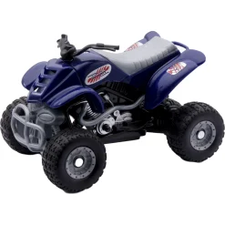 Legetøjsmotorcykel med 4 hjul og lyd - Blå - 8,5 cm