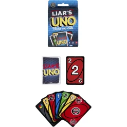 Liar's UNO kortspil med bluff og løgnerkort - 112 kort